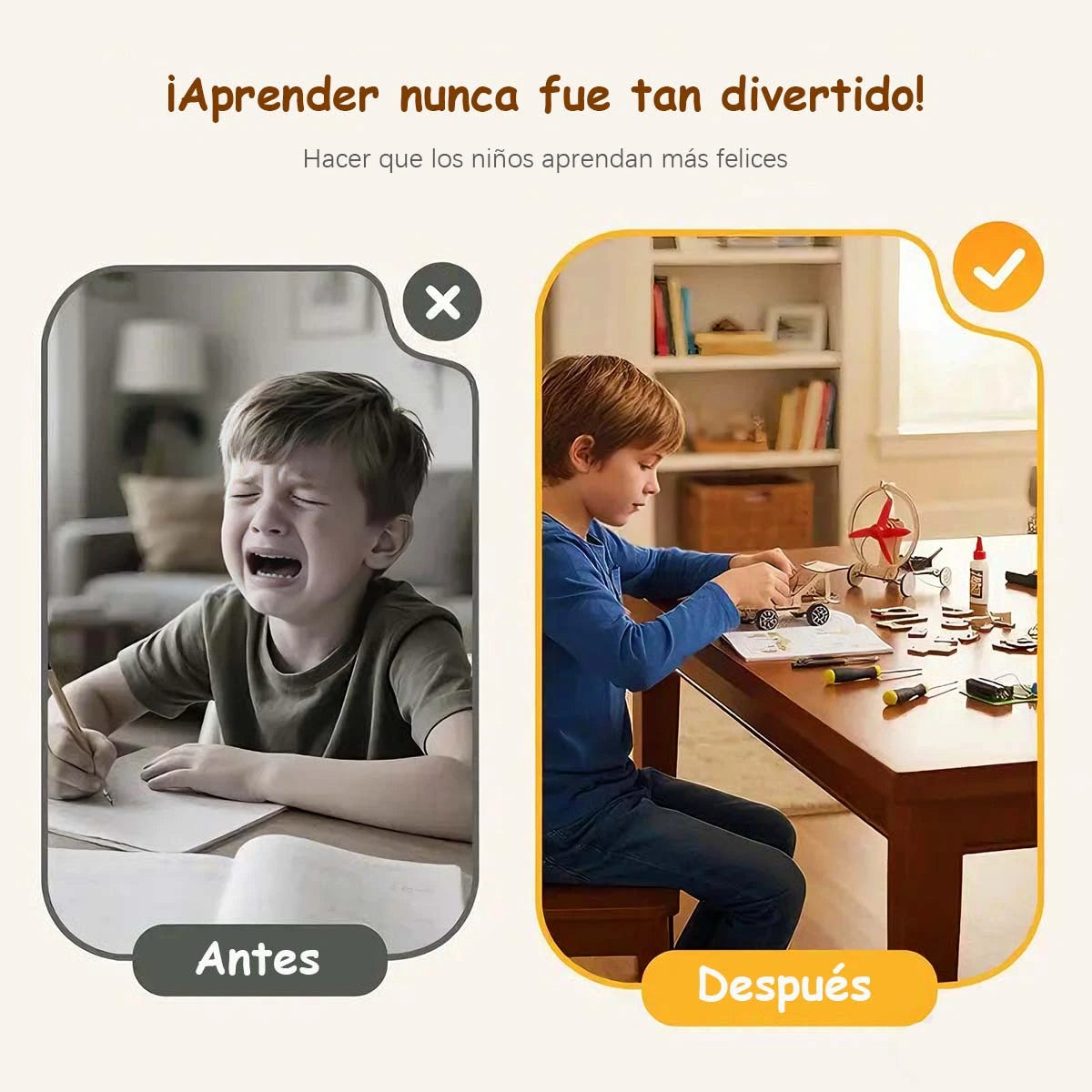 Juego de Ciencias para Inventos: Kit Educativo de Experimentos de Física y Manualidades DIY para Niños
