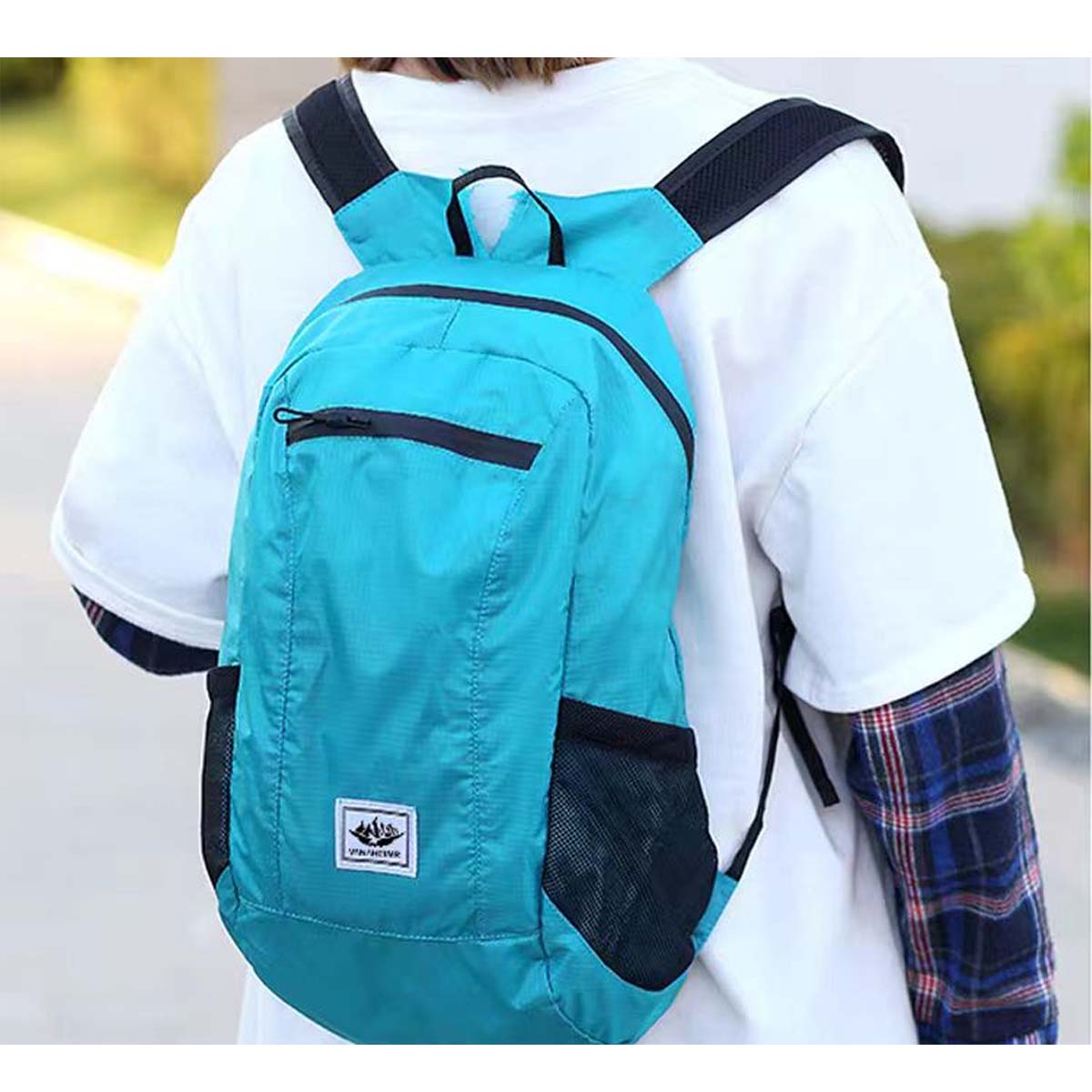 Mochila plegable para ciclismo al aire libre, de gran capacidad, ligera y deportiva, ideal para viajes y aventuras.