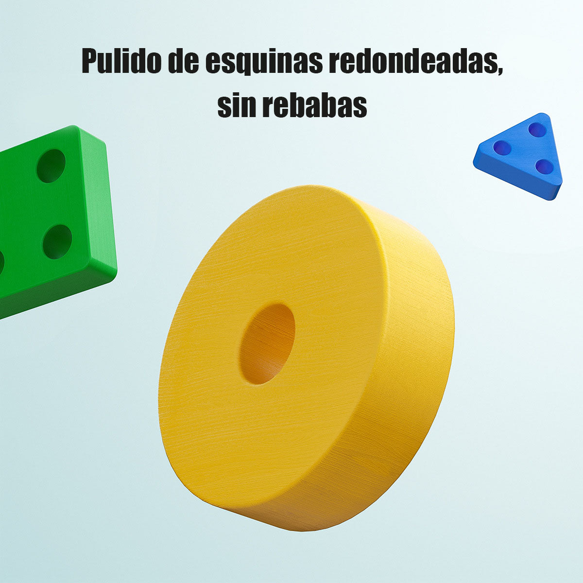 Juego Montessori de Pilares Geométricos - Juguete educativo de bloques para niños de 1 a 3 años, para niños y niñas, ideal para emparejar formas.