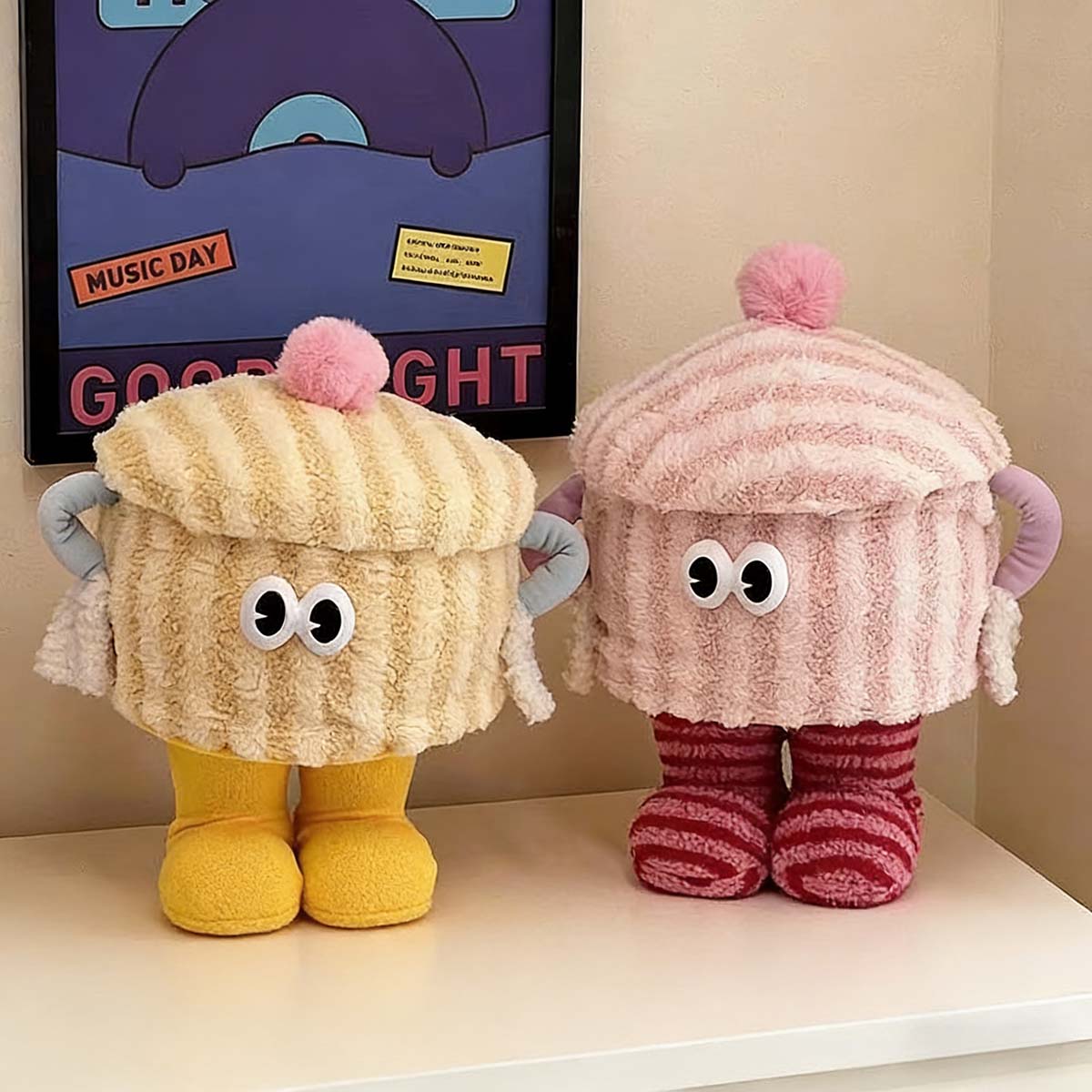 Caja de almacenamiento divertida, caja de dopamina para la entrada, cesta para snacks, cesto para objetos en el pequeño salón, cesta de almacenamiento multifuncional.