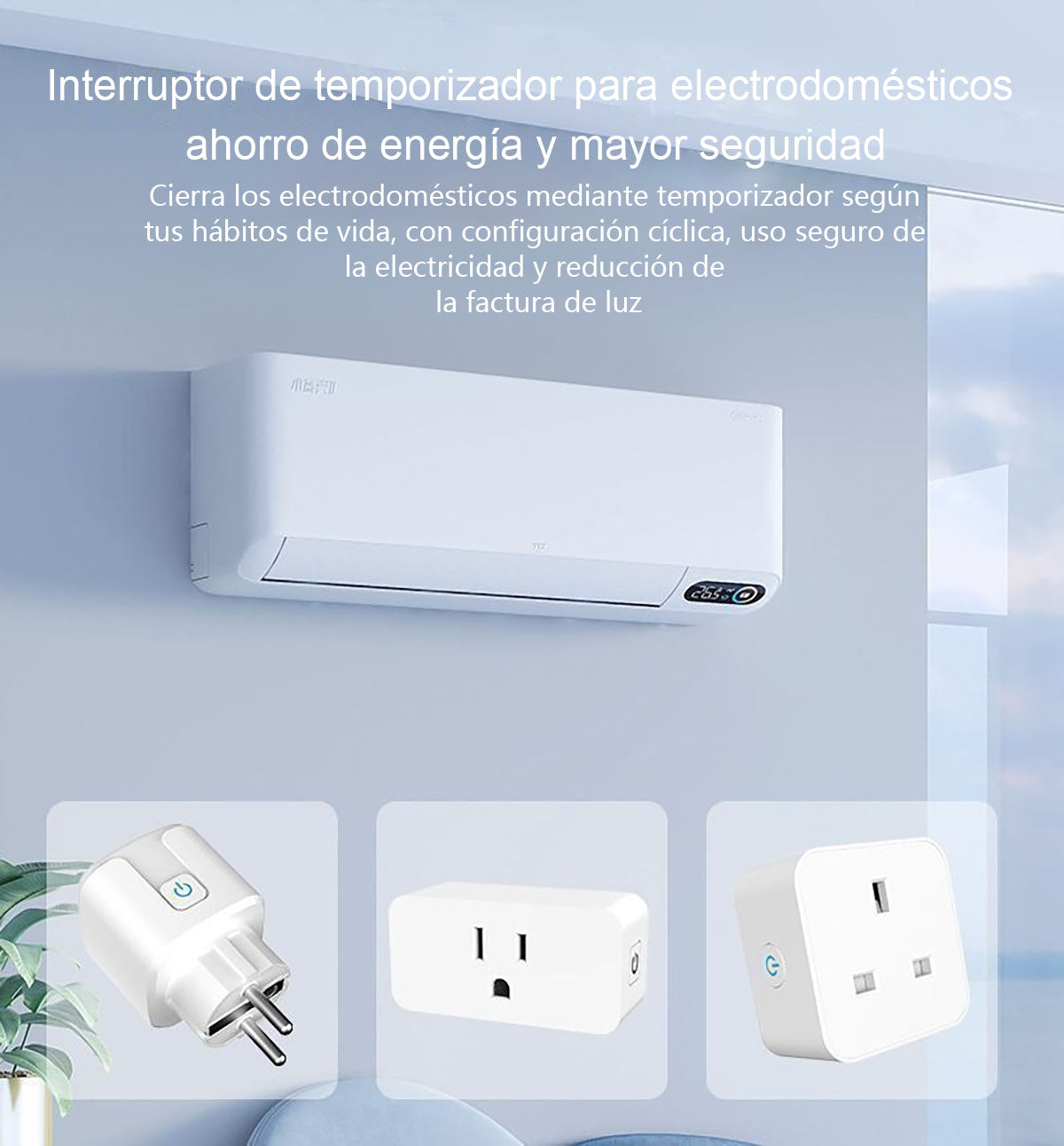 Enchufe inteligente WiFi con enchufe tipo europeo, 16A, con medición de consumo eléctrico, control remoto por voz con Alexa y desde el teléfono móvil.