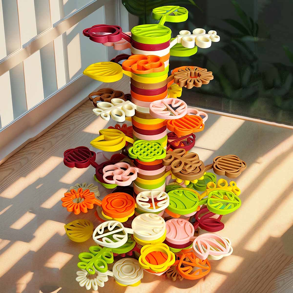 "Juguete de entrenamiento de concentración y pensamiento, juguetes educativos de apilamiento para niños, bloques de equilibrio para el desarrollo cognitivo y el aprendizaje temprano."