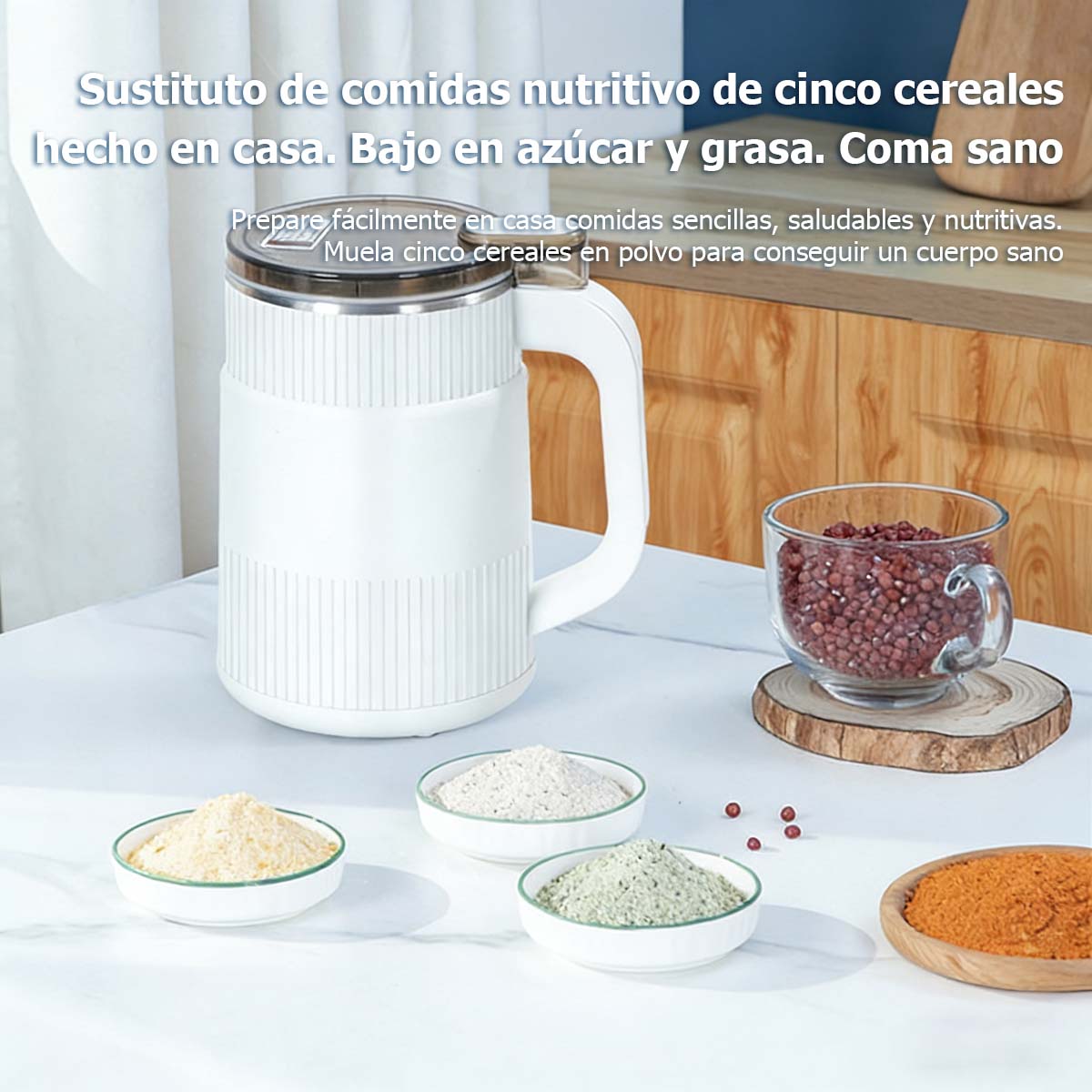 "Molino de polvo eléctrico pequeño para uso doméstico, molinillo de hierbas, granos y especias, molino multifuncional de alta potencia para triturar diversos ingredientes."
