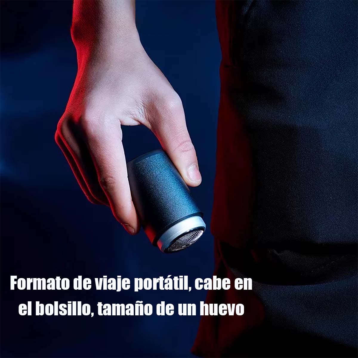 Afeitadora eléctrica mini recargable, lavable en su totalidad, portátil para viajes y coche, diseñada para hombres.