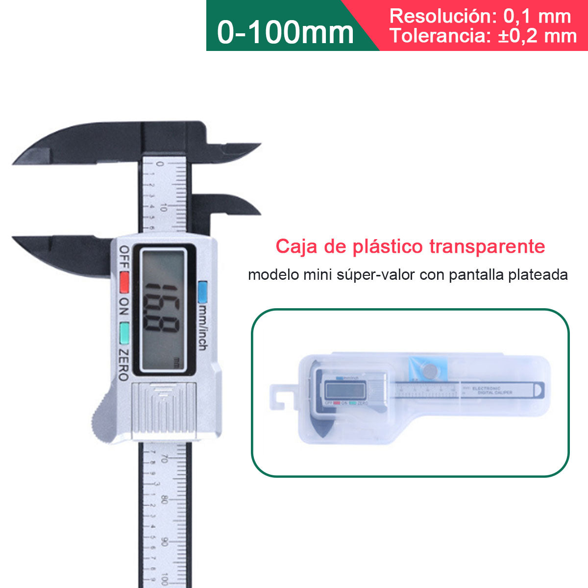 Calibrador digital de alta precisión con pantalla numérica, electrónico para joyería y artesanía, mini cinta métrica digital de plástico, marca Shengtaixin.