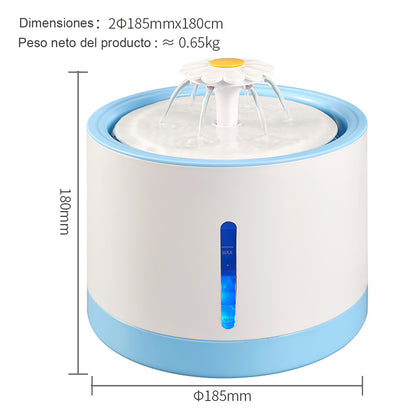 Bebedero automático inteligente para mascotas con agua circulante continua, gran capacidad, silencioso, especial para gatos y perros.