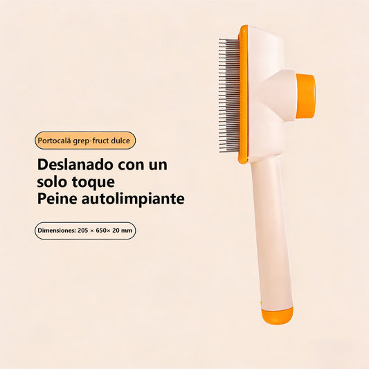 Perie pentru animale de companie, pieptene de îngrijire pentru pisici și câini, dispozitiv auto-curățat, îndepărtează părul mort, curățare pentru pisici și câini, perie pentru puf și volum pentru câini Teddy și pisici.
