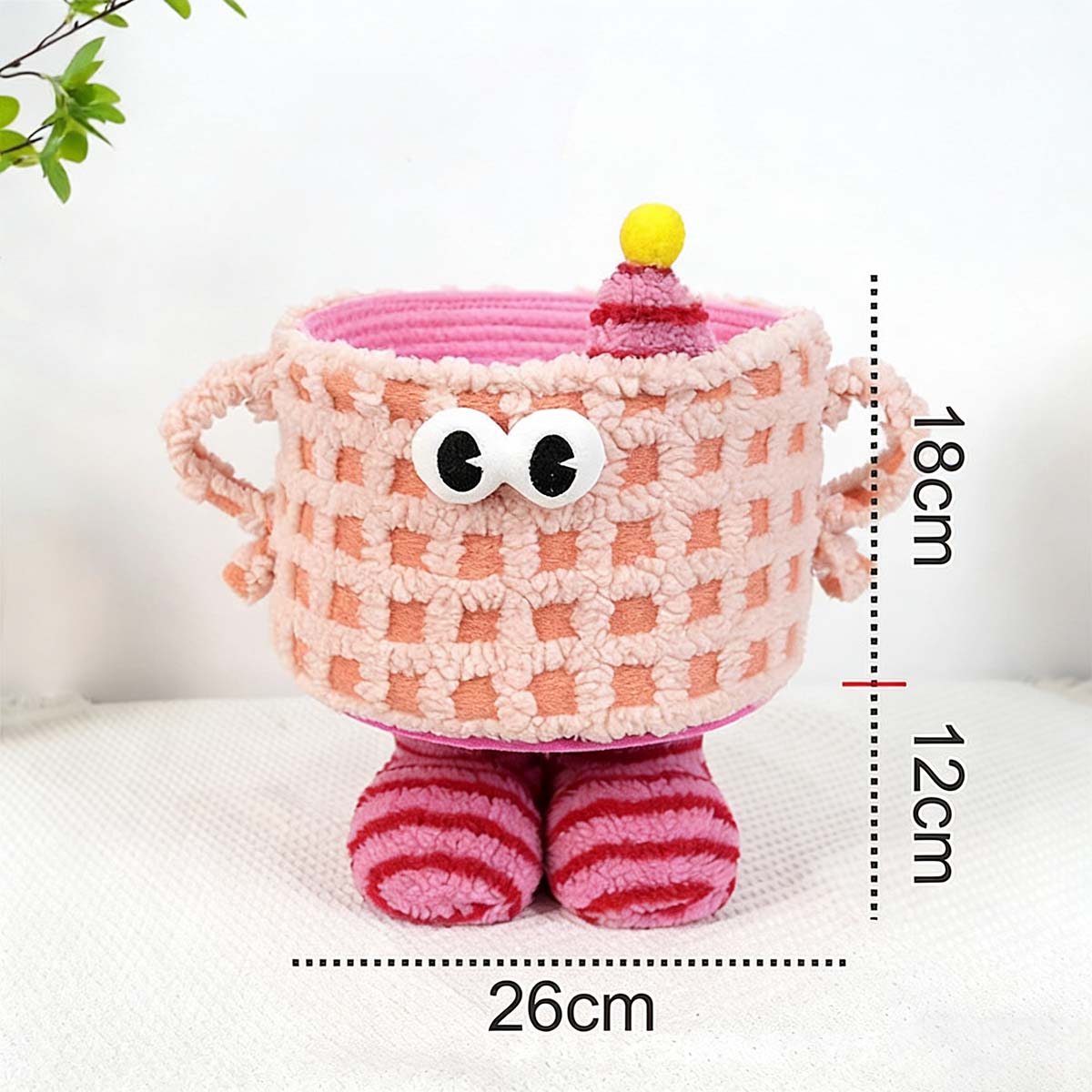 Caja de almacenamiento divertida, caja de dopamina para la entrada, cesta para snacks, cesto para objetos en el pequeño salón, cesta de almacenamiento multifuncional.