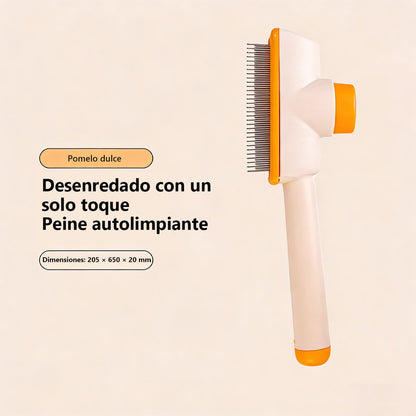 Cepillo para mascotas, peine autolimpiante para gatos y perros, removedor de pelo suelto, limpiador para gatos y perros, peine esponjoso para gatos y perros tipo Teddy.