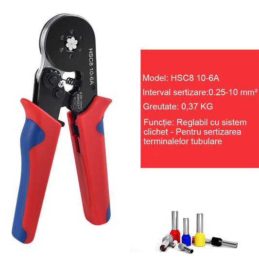 Clește de presat capete terminale tubulare tip european