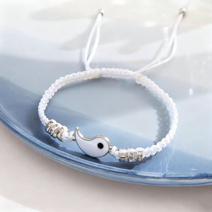 Brazalete tejido de pareja “Dragón Taiji” — conjunto de pulseras y collares con diseño de Taiji y Bagua, ideal para parejas, buenos amigos y como símbolo de amistad.