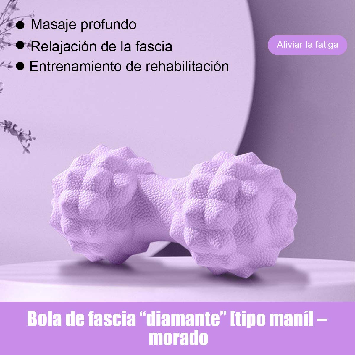 Bola de fasas para fitness y masaje, bola de masaje para cuello, hombros, cintura, piernas y alivio muscular, masaje de planta del pie, bola de cacahuate para yoga y cuidado de la salud.