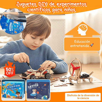 Juego de Ciencias para Inventos: Kit Educativo de Experimentos de Física y Manualidades DIY para Niños