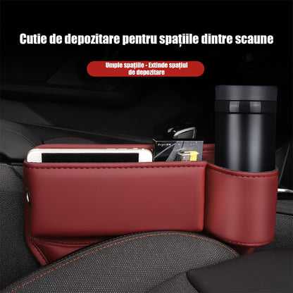 Cutie de depozitare auto pentru spațiul dintre scaune – organizator practic în mașină