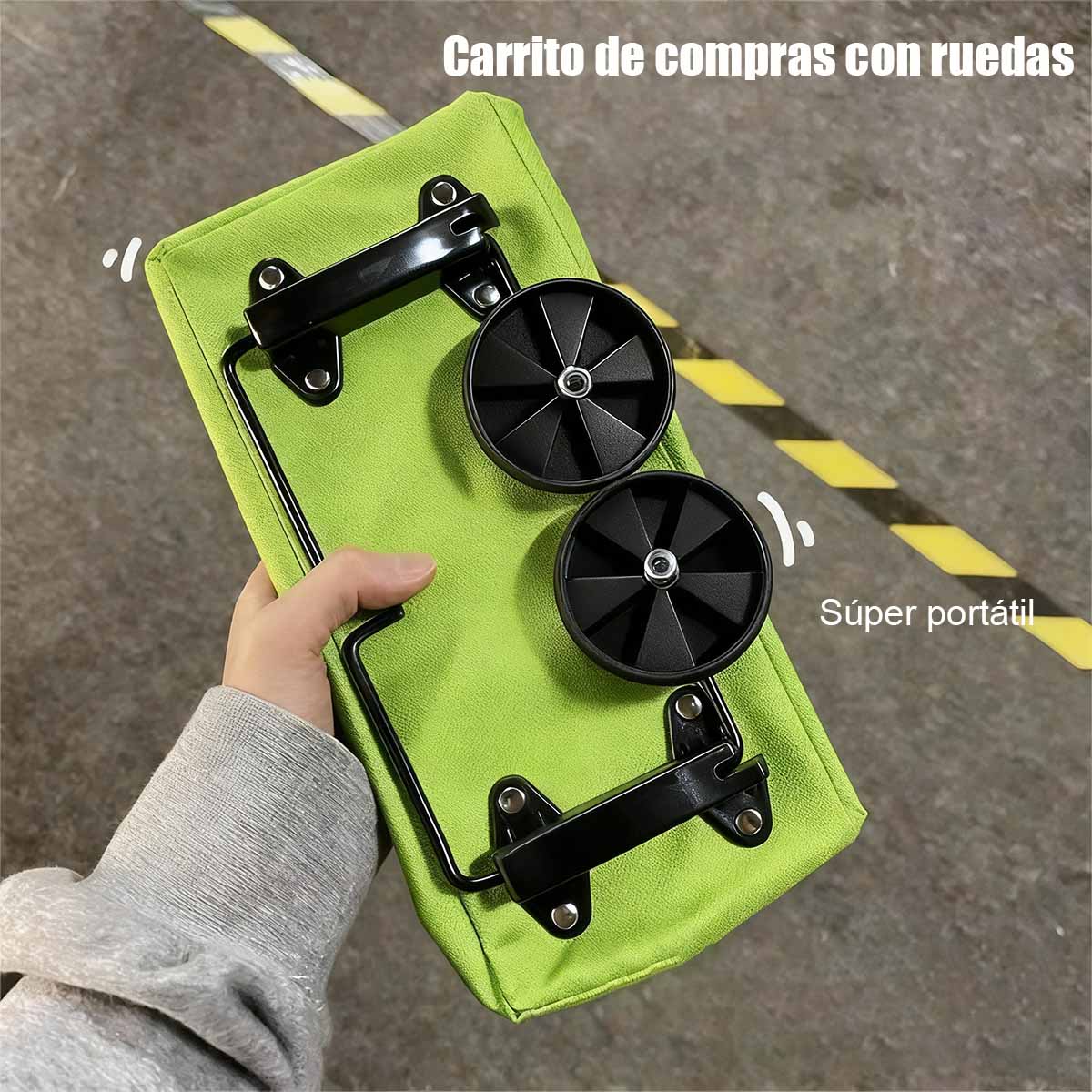 Carrito portátil para compras, carro plegable con ruedas, ligero, apto para uso doméstico y para recoger paquetes.、