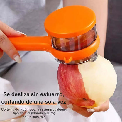 Caja de almacenamiento multifuncional para cocina, herramienta esencial para pelar patatas, rallador de frutas y pelador de verduras con almacenamiento para uso doméstico.