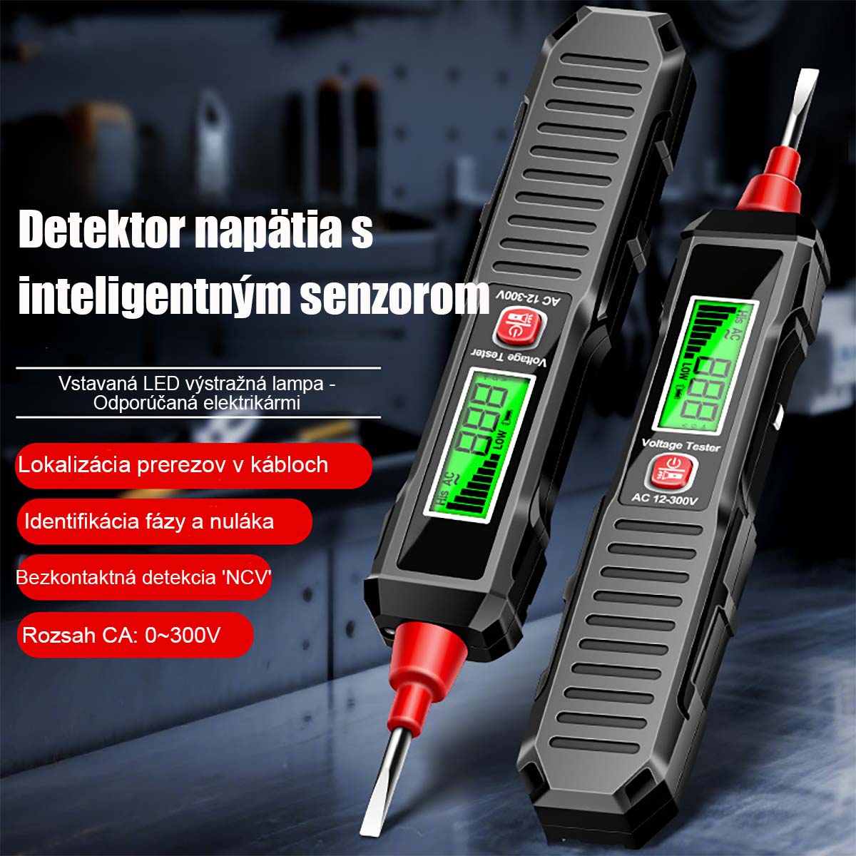 Inteligentný digitálny tester na meranie napätia, prenosný viacúčelový tester na meranie nulového a fázy, špeciálny tester pre elektrikárov