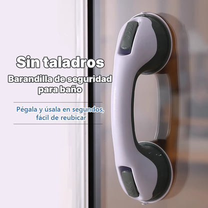 **Barra de apoyo para baño con ventosa | Pasamanos para ducha y aseo, uso doméstico**