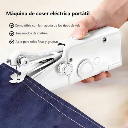 Máquina de Coser Portátil Mini a Pilas/USB - Multifunción para Viajes, Reparaciones Rápidas en Ropa, Denim y Manualidades