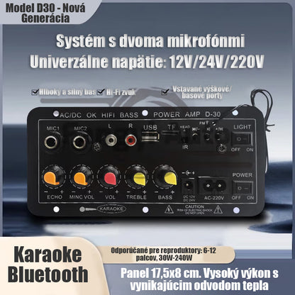 12V Bluetooth zosilňovač s kartou 24V vysoko výkonný zosilňovač, základná doska zosilňovača do auta