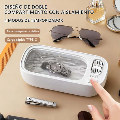 **Lavadora ultrasónica para limpiar gafas, joyas, férulas dentales, joyería y lentes de contacto, de gran capacidad para uso doméstico.**