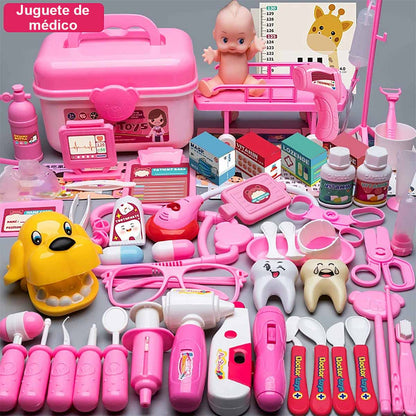 Juguete de doctor para niños, set de simulación para juegos de rol, set educativo para niñas con estetoscopio, jeringa y dientes para jardín de infancia.