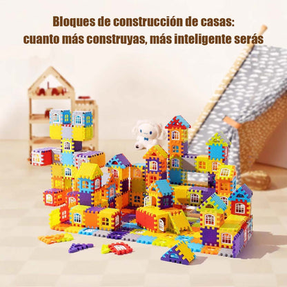 Bloques de gran tamaño para niños - Juguete de ensamblaje para construir casas, ideal para niños de 3 a 6 años, tanto niños como niñas, para estimular la inteligencia y la creatividad.