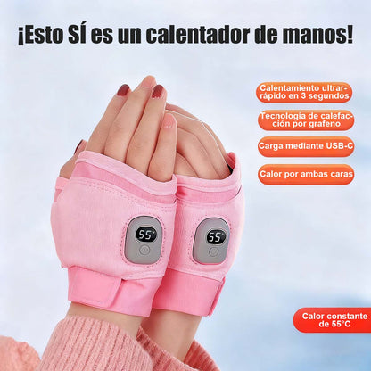 Nuevo modelo de guantes inteligentes térmicos con calefacción eléctrica, recarga por USB, dedos separados y semi-descubiertos, compatibles con pantallas táctiles, para mantener las manos calientes en invierno.