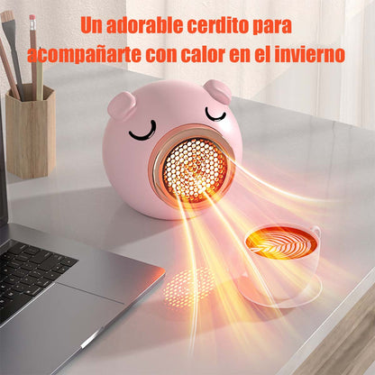 Calefactor de escritorio en forma de cerdito, calefacción eléctrica para el hogar y dormitorio, calefactor eléctrico de bajo consumo.
