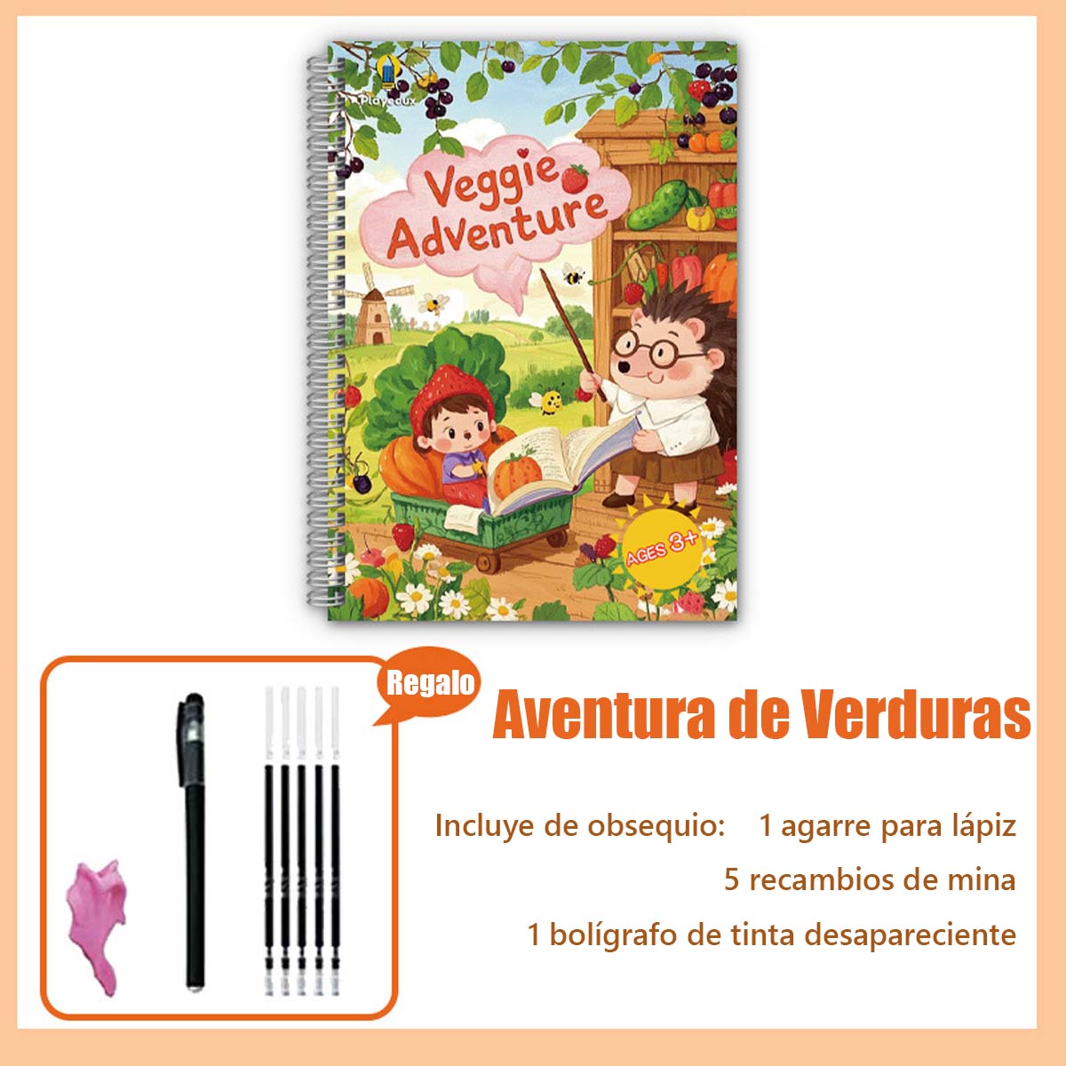 Nuevo cuaderno con ranuras en inglés para niños, cuaderno de dibujo preescolar, cuaderno de ejercicios divertido para colorear.