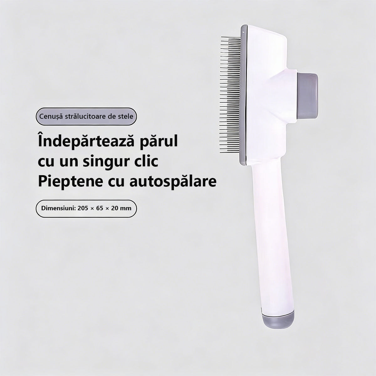 Perie pentru animale de companie, pieptene de îngrijire pentru pisici și câini, dispozitiv auto-curățat, îndepărtează părul mort, curățare pentru pisici și câini, perie pentru puf și volum pentru câini Teddy și pisici.
