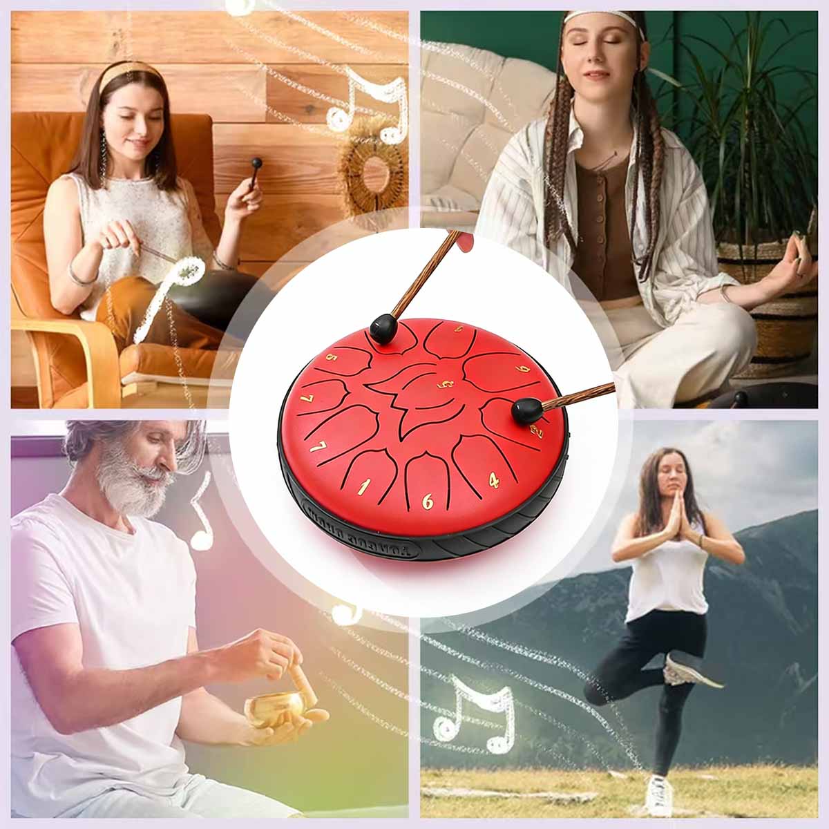 Tambor de sonido etéreo, tambor olvidado, tambor sin preocupaciones, instrumento de percusión para principiantes infantiles.