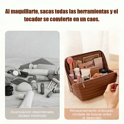 Nuevo neceser de viaje – Gran capacidad, con compartimentos para organizar productos de higiene, cosméticos y cuidados de la piel de forma práctica y ordenada. Ideal para llevar de viaje o para uso diario.
