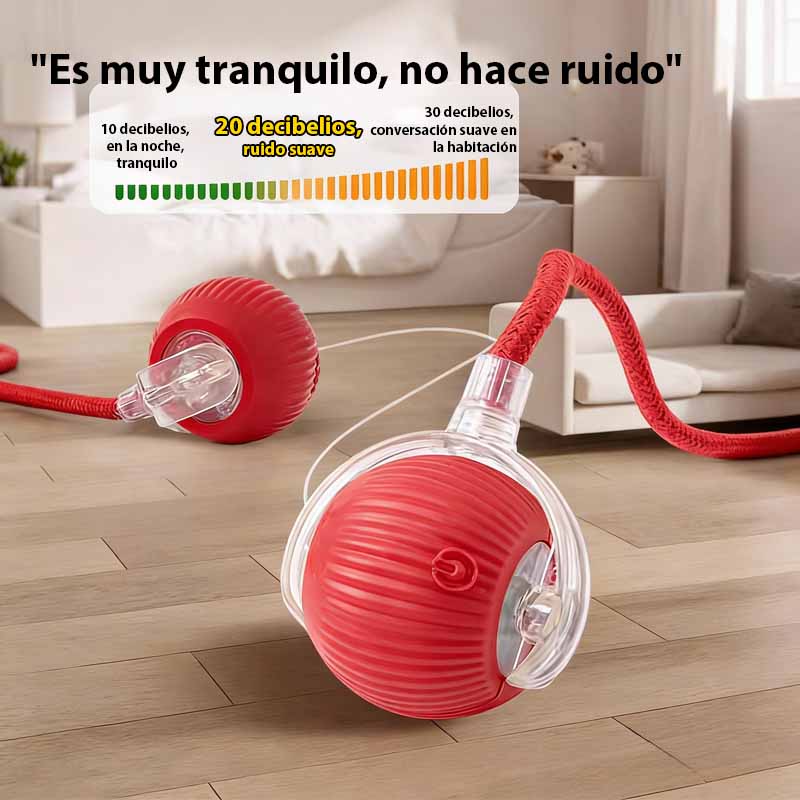 Pelota Chewie Doggie Ball, juguete para mascotas, bola rodante para perros y gatos pequeños, juguete automático para atraer a los gatos, varita para jugar con gatos.