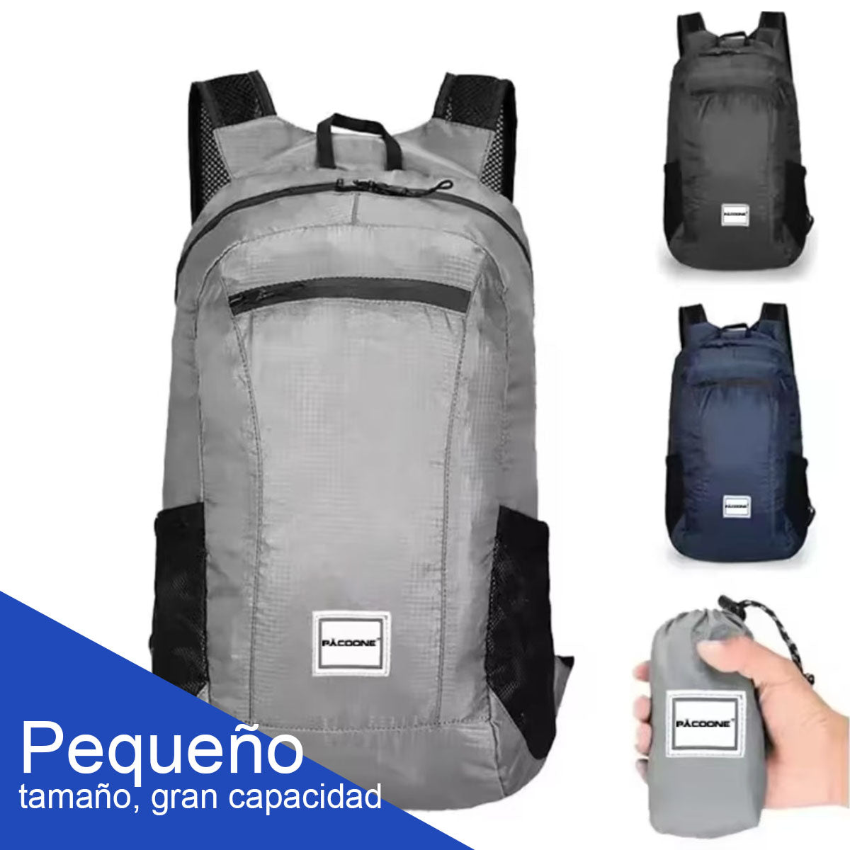 Mochila plegable para ciclismo al aire libre, de gran capacidad, ligera y deportiva, ideal para viajes y aventuras.