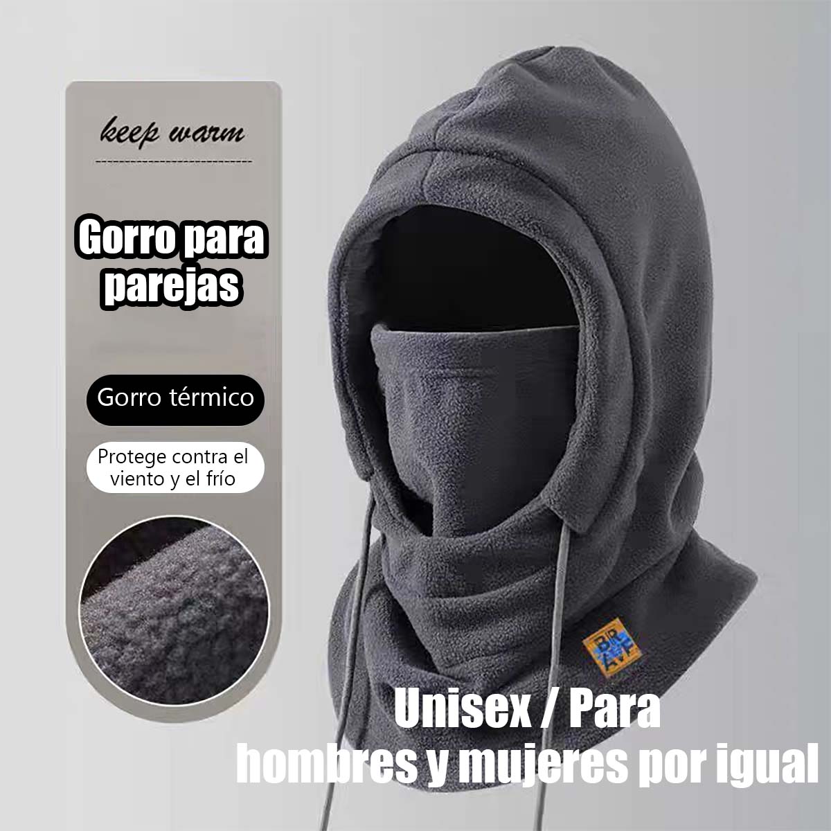 Gorro cortavientos de invierno unisex para exteriores, cuello tubular de ciclismo con pasamontañas integrado, orejeras acolchadas, protección facial antigrípe.