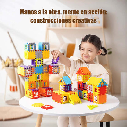 Bloques de gran tamaño para niños - Juguete de ensamblaje para construir casas, ideal para niños de 3 a 6 años, tanto niños como niñas, para estimular la inteligencia y la creatividad.