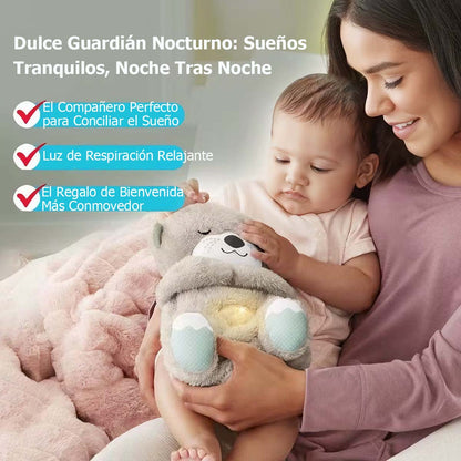 Nuevo peluche de nutria respiradora con música y luz, muñeco infantil de consuelo, juguete lindo para niñas, regalo de peluche.