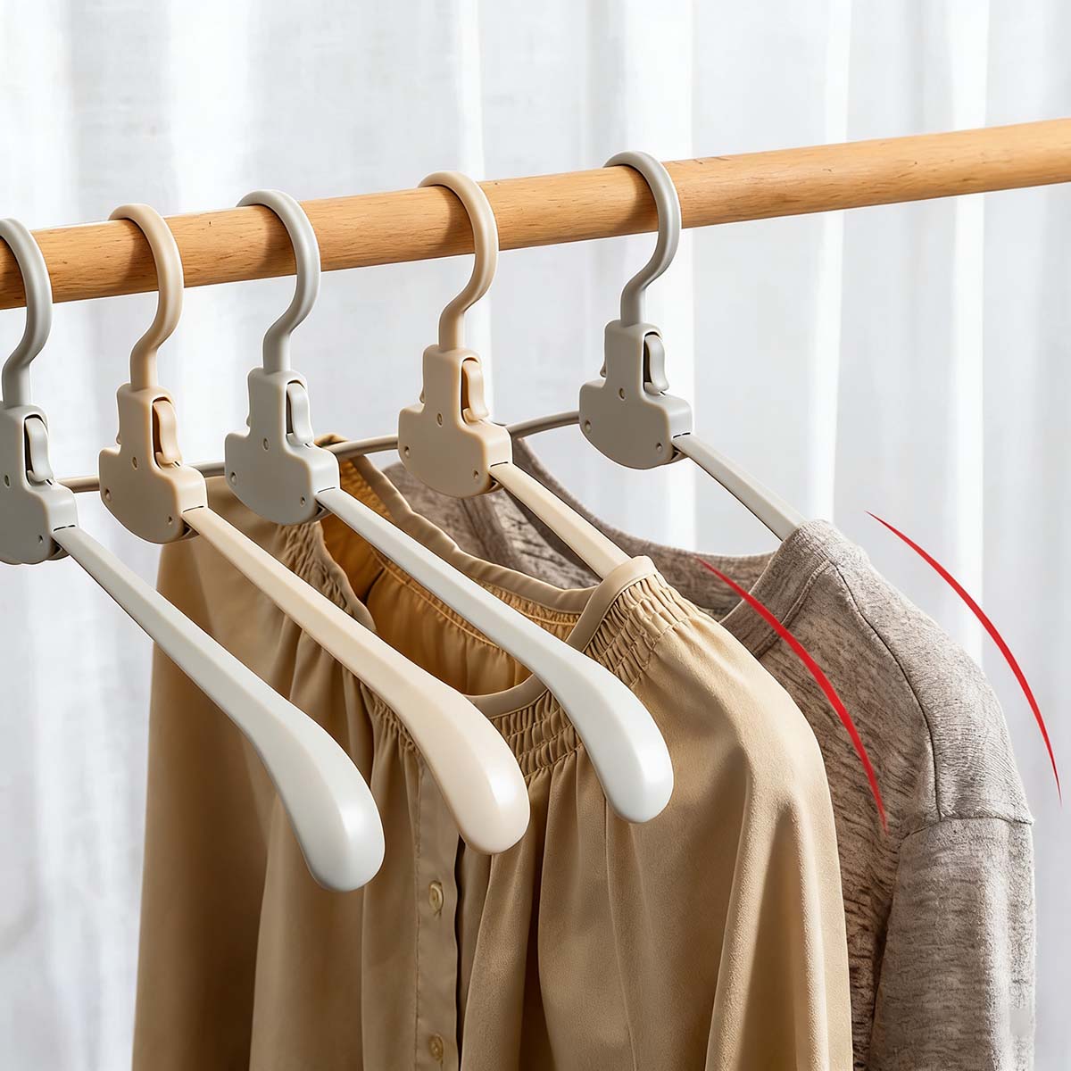 Percha plegable multifuncional para hogar, balcón, ropa de viaje, negocios, portátil, almacenamiento, soporte de hombros anchos sin marcas para colgar ropa.