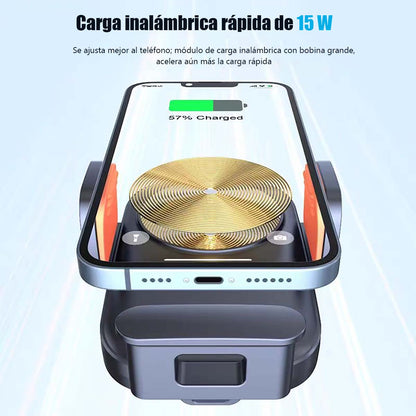 Nuevo soporte para teléfono móvil para coche con carga inalámbrica, soporte para ventilación del coche, soporte para navegación móvil.