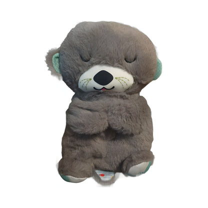 Nuevo peluche de nutria respiradora con música y luz, muñeco infantil de consuelo, juguete lindo para niñas, regalo de peluche.