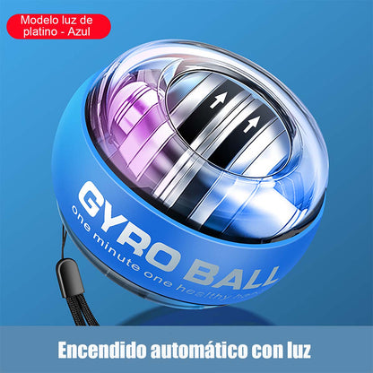 Bola de ejercicio para muñeca, 100 kg, 200 rpm, apta para fitness y alivio de estrés. Autoinicio, luces LED, operación silenciosa. Entrena fuerza de muñeca, antebrazo y agarre en cualquier lugar.