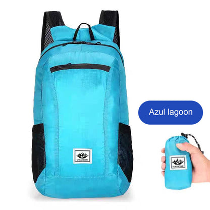 Mochila plegable para ciclismo al aire libre, de gran capacidad, ligera y deportiva, ideal para viajes y aventuras.