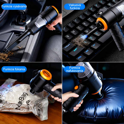 Bezdrôtový automobilový viacúčelový vysávač s ultra silným suchým sálaním, veľkou silou a prenosným nabíjateľným mini ručným vysávačom