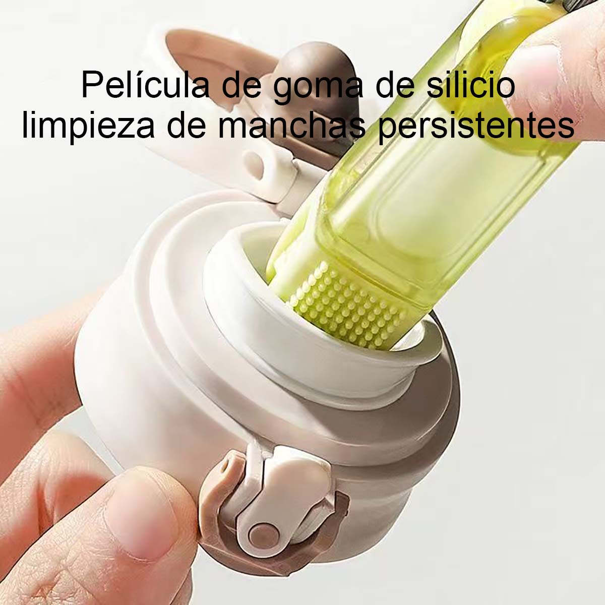 Nuevo cepillo 3 en 1 para tapa de vaso con forma de pétalo - Cepillo multifuncional para limpiar ranuras, biberones y bordes de tazas.