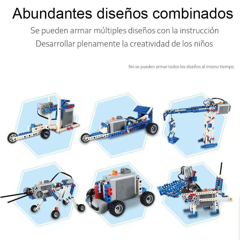 Juguete educativo y de control remoto, compatible con LEGO, robot programable y bloques de construcción eléctricos 9686, para niños.