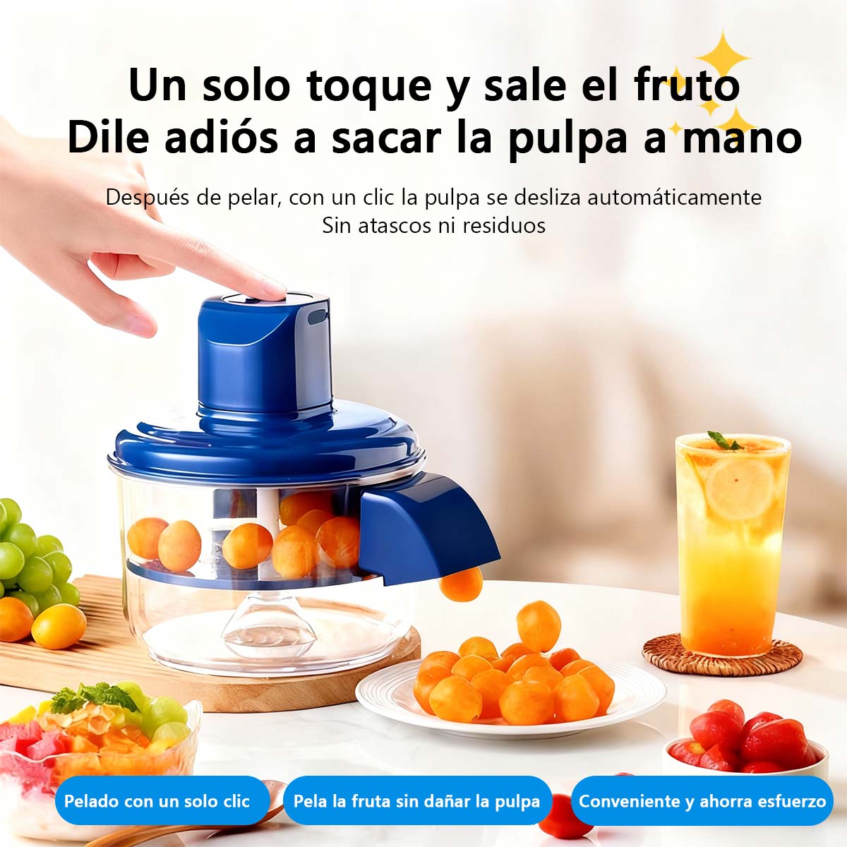 Máquina Milagrosa Automática para Pelar Uvas y Ajo - Eléctrica para Hogar y Negocio