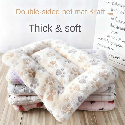 Alfombra para mascotas de temporada otoño-invierno, modelo abrigado y extra-grueso, manta/moqueta/cama suave para gatos y perros.
