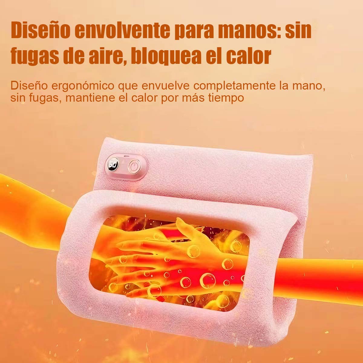Bolsa Térmica Eléctrica con Pantalla Digital y Calefacción de Grafeno, Sin Agua, Portátil, para Manos, Rodillas y Abdomen