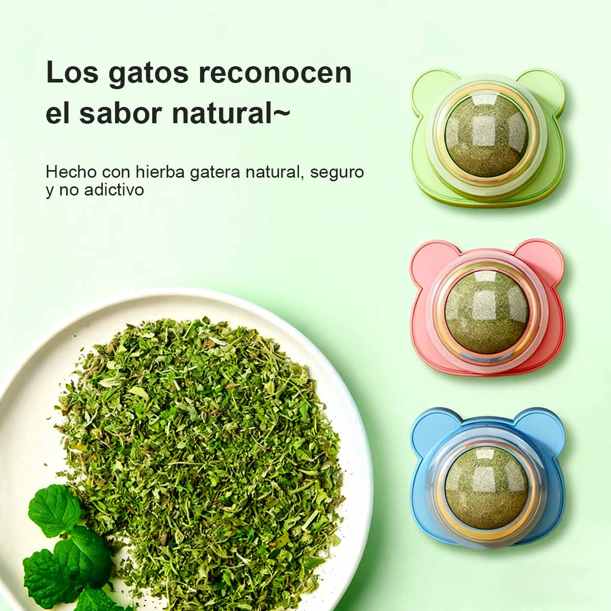 Pelota de hierba gatera, juguete para gatos, limpia dientes y molares, resistente y duradero, para aliviar el aburrimiento y activar la diversión de los gatos y gatitos.